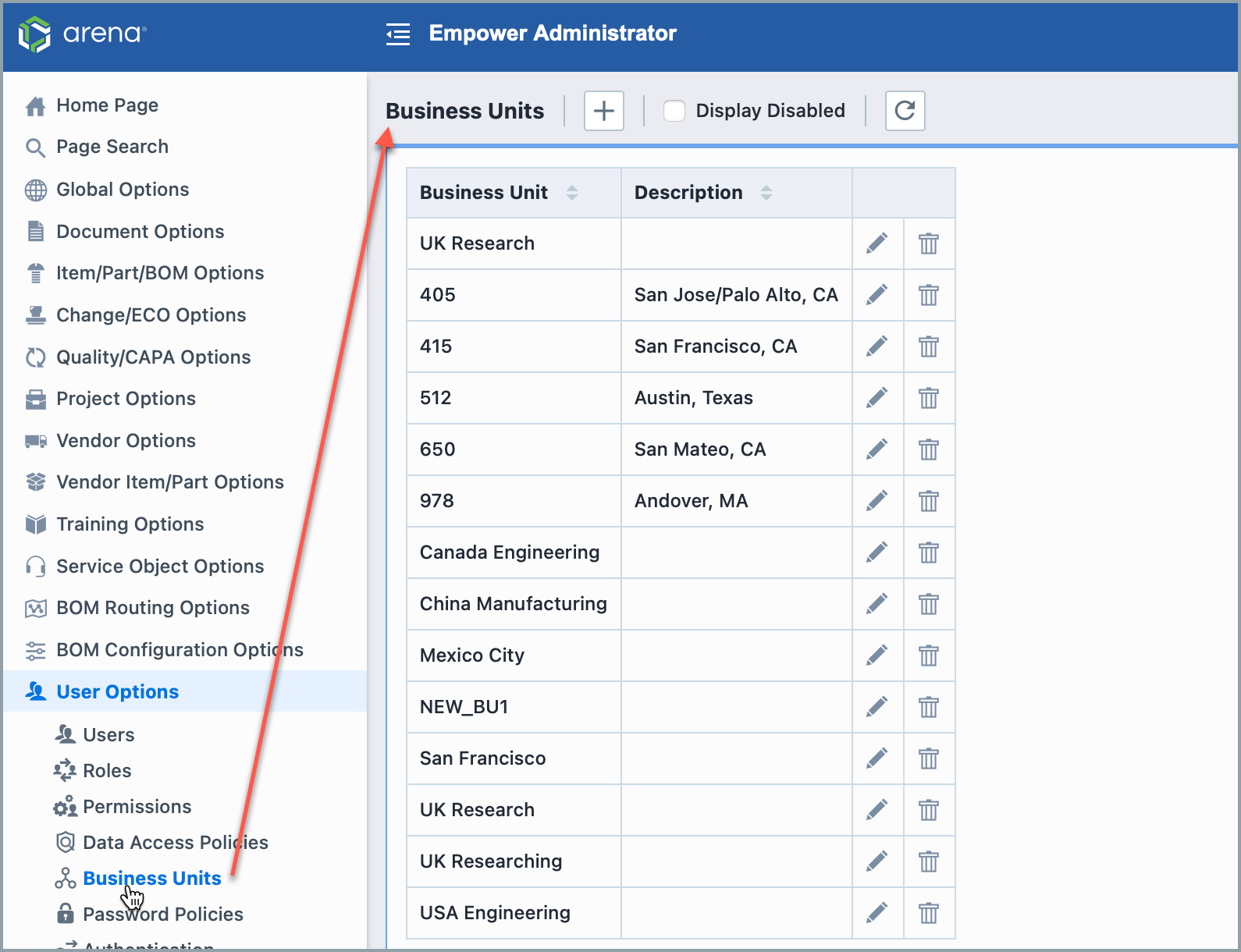 business units in empower administraotr