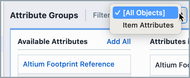 Attribute Group Filter 