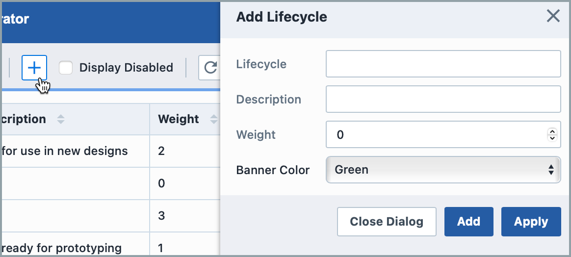 Add Lifecycle Panel