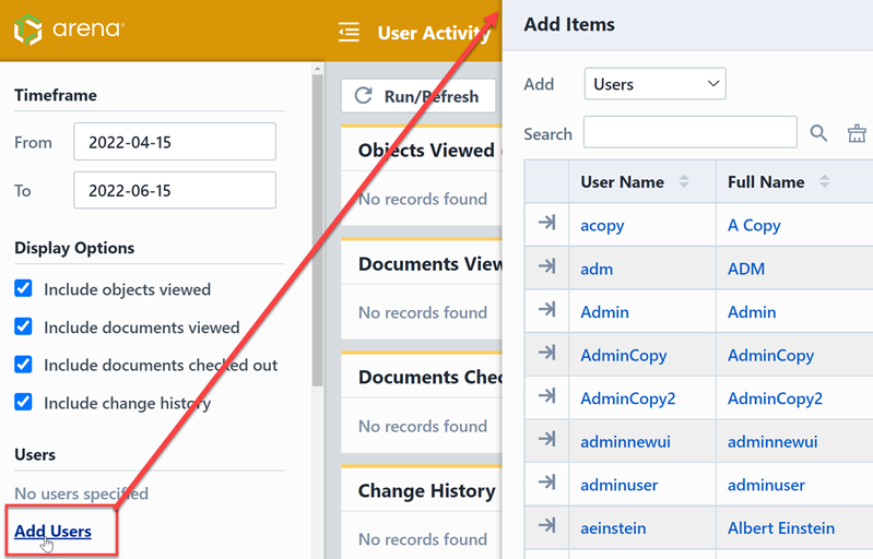 User Activity | Empower Help