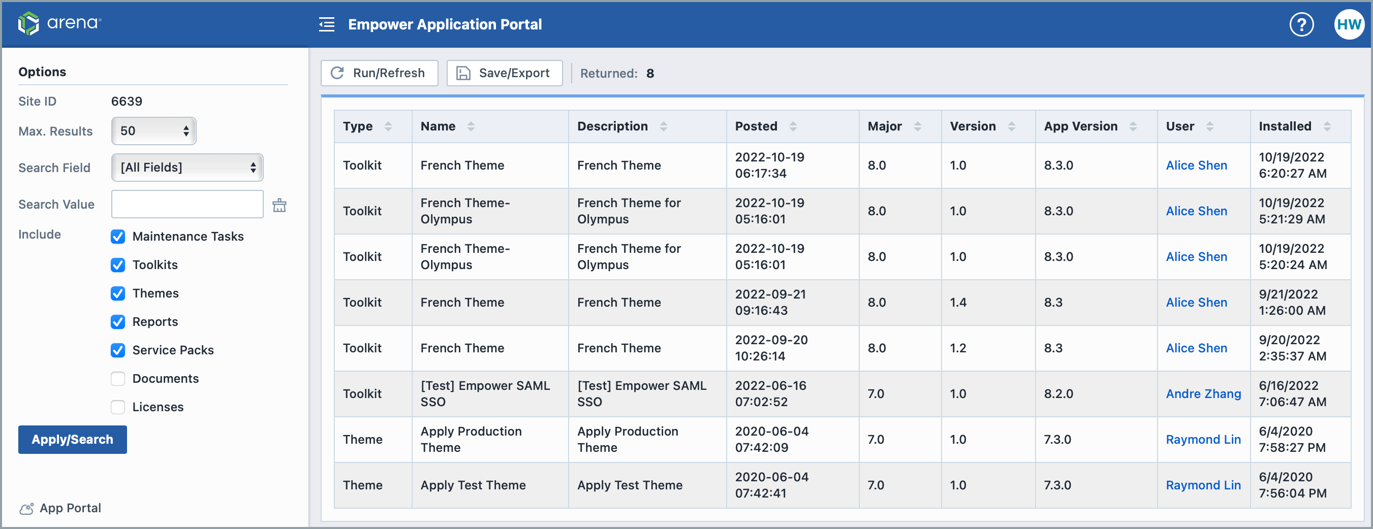 Application portal empower help
