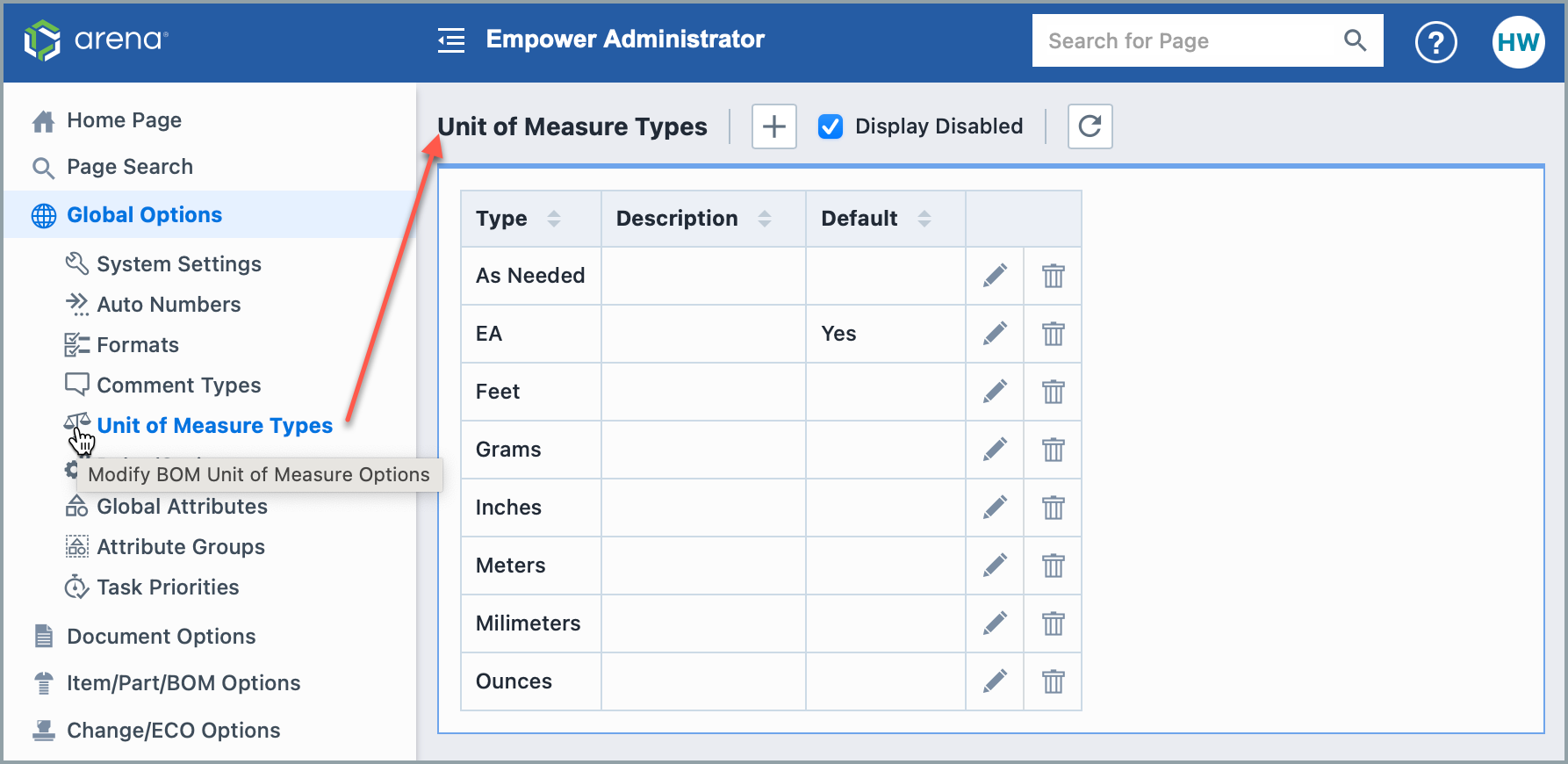 Unit of Measurement Page