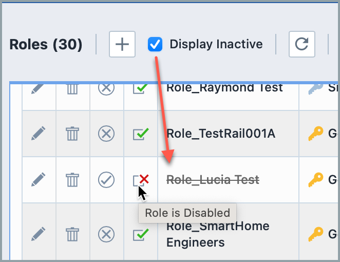 Disabled User Roles