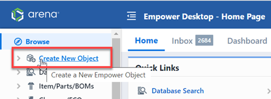 Creating New Objects | Empower Help