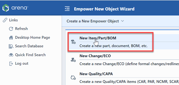 Creating New Objects | Empower Help