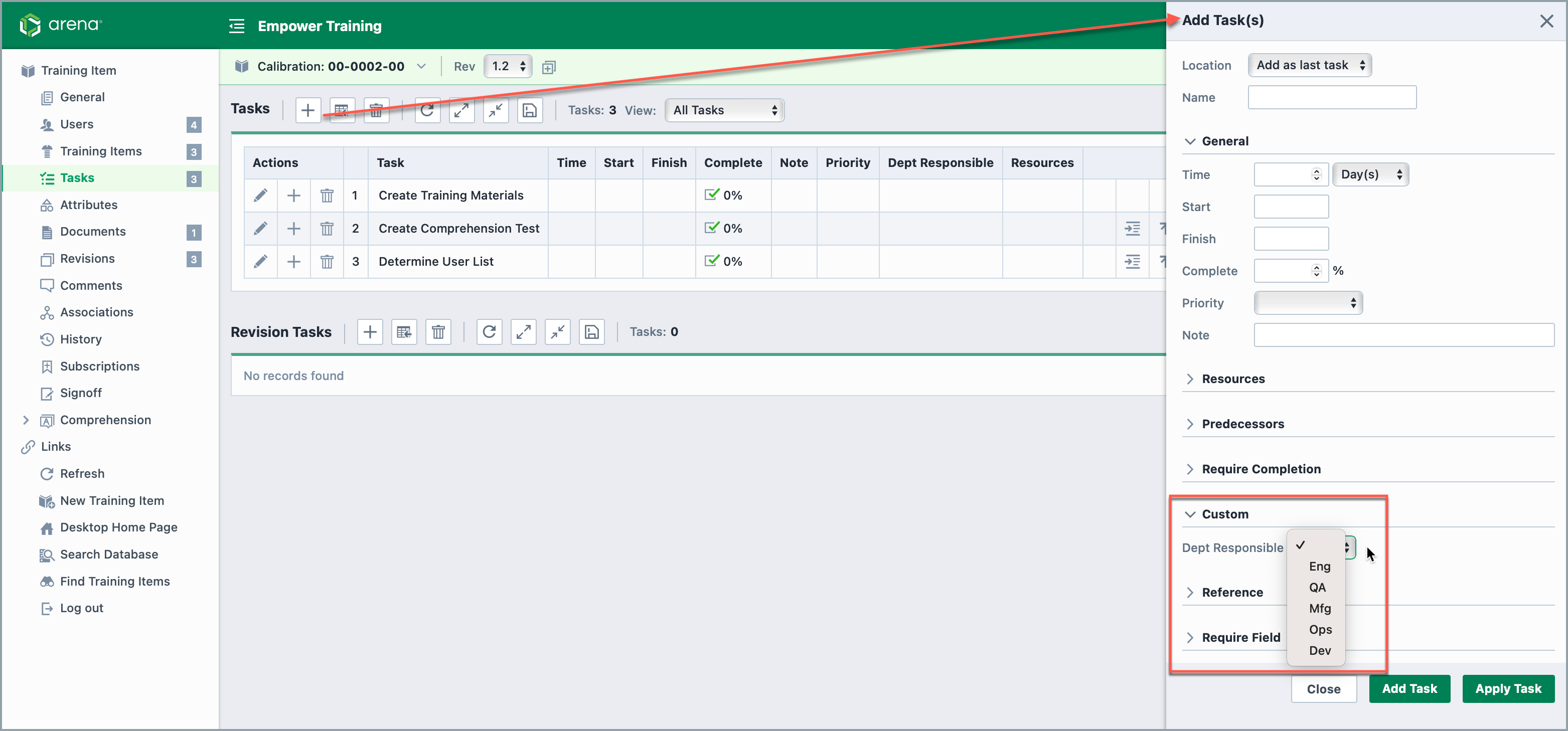Object Custom Task Fields | Empower Help